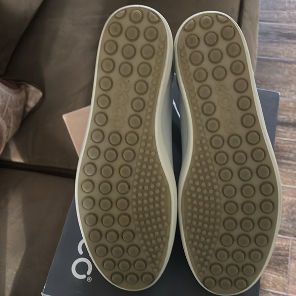 Ecco White Blanc Sneakers Size 11 - Picture 5 of 8